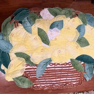 Lemon Basket Placemat - Set of 6